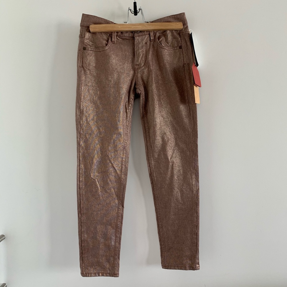 NWT ($128) French Connection metallic skinny pants